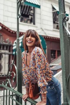 Estilo Hippie, Easter Outfit, Hippie Outfits, Boho Look, Mode Inspiration, Spring Summer Outfits, Outfits Casuales, Printed Blouse, Boho Outfits