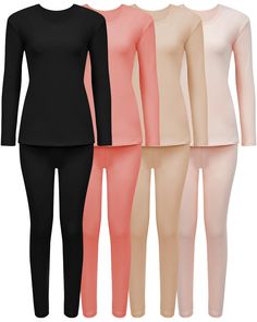 PRICES MAY VARY. Pull On closure Satisfy Your Daily Use: you will receive 4 pieces of base layers women cold weather in 4 different colors, including pink, black, skin tone and watermelon red, sufficient to satisfy your daily replacing and sharing demands Enjoyable Wearing Experience: our womens long underwear thermal sets are made of 93.7% polyester and 6.3% spandex, which are breathable, soft and comfortable, allowing you to use them with confidence for a long time One Size Fits Most: our ther Thermal Clothes, Base Layer Women, Womens Thermal, Long Johns, Winter Pants, Skiing Outfit, Winter Cold, Set For Women, Base Layer