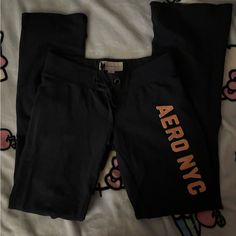 Navy Blue And Neon Aeropostale Flare Joggers For Women New Never Worn Aeropostale Set, Flare Joggers, Coquette Fits, Joggers For Women, Simple Trendy Outfits, Flared Pants, Joggers Womens, Cute Everyday Outfits, Back To School Outfits