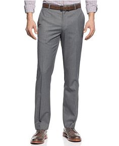 Calvin Klein Pants, Greystone Slim Bowery Pants - Mens Pants - Macy's Costume Noir, European Dress, Fashion Bottoms, Calvin Klein Pants, Mens Dress Pants, Pants Suit, Calvin Klein Men, Suit Separates, Business Dresses