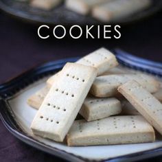 some crackers are on a white plate