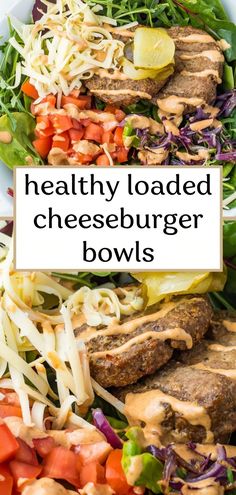 healthy loaded cheeseburger bowls are the perfect way to start your day off right now