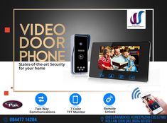 an advertisement for the video door phone