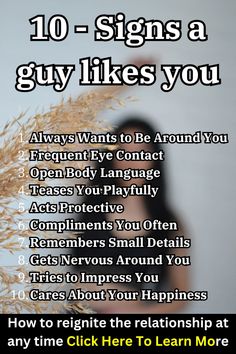 10-Signs guy like you Care About You, Body Language