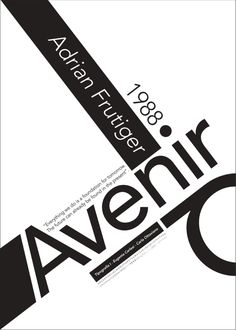 an advertisement with the word avenue on it's front and back side, in black and white