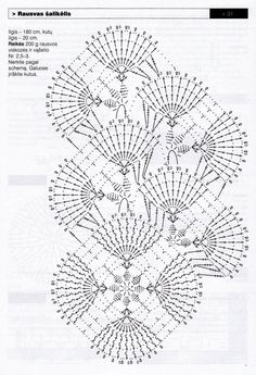 the diagram shows how to make an ornament in crochet and knit