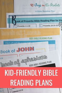 the kid friendly bible reading plans are great for kids to learn how to use them