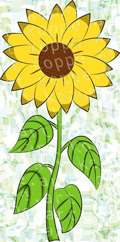 a drawing of a sunflower with the word go written on it