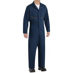 PRICES MAY VARY. FUNCTIONAL. These classic coveralls are oversized and made with 100% preshrunk cotton so they can fit over clothes - wash after wash. ACTION-BACK PLEATS & ELASTIC WAIST INSERTS. Provide added mobility and flexibility. SIDE VENTS. Strategically placed vents allow quick access to pockets or tool belt, and greater range of motion. EASY CLEAN & PRESS. Machine Washable with wrinkle-resistant finish for minimal ironing and stain-resistant fabric which releases soil, dirt and grease. D Cotton Overalls, Clean And Press, Red Kap, Stain Resistant Fabric, Business Dresses, Scrub Pants, Work Shirts