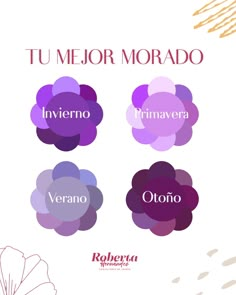 🟣 Tu mejor #morado según tu estación cromática.  ❄️Inviernos: Morados fríos, oscuros y brillantes. 🌸Primavera: Morados cálidos, luminosos y brillantes. 🌊Verano: Morados fríos, suaves y claros. 🍁Otoño: Morados cálidos, oscuros y suaves. ⠀⠀⠀⠀⠀⠀⠀⠀⠀  ⠀⠀⠀⠀⠀⠀⠀⠀⠀ ⠀⠀⠀⠀⠀⠀⠀⠀⠀ ⠀⠀⠀⠀⠀⠀⠀⠀⠀ ⠀⠀⠀⠀⠀⠀⠀⠀⠀ ⠀⠀⠀⠀⠀⠀⠀⠀⠀ #colorimetria #analisisdecolor #imagenpersonal #teoriadelcolor #consultordeimagen Color For Nails, Color Combinations For Clothes