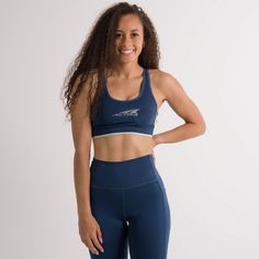 Get the support you need on training days and beyond! It's crafted from moisture wicking and recycled interlock knit and power mesh material to provide medium support. The Core Sports Bra has a unique design featuring power mesh slip pockets to hold all your small running necessities securely. The Altra Core Collection was designed for ultimate comfort and performance. It's apparel designed to stay out there! | Altra | Core Sports Bra | Moonlit Ocean Blue | Women's | Size: Small | Moisture Wicki Running Necessities, Smartwool Socks, Running Apparel, Training Day, Running Clothes, Mesh Material, Ocean Blue, Cross Training, Apparel Design