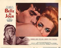 an old movie poster for the film belle de jour