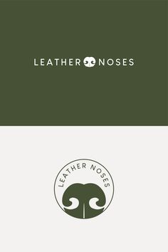 the logo for leather nosees is shown in green and white, with an image of a