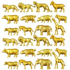 PRICES MAY VARY. Exquisite Animal Set: you will receive a package which includes 24 pieces gold safari animals in 12 different styles, each style comes with 2 pieces, sufficient in quantities and styles for using, replacing and sharing to decorate your home, room and table Gold Animals in Forest Theme: these gold animal figurines are designed in lion, horse, pig, goat, elephant, giraffe and more shapes, can properly meet with the theme of your parties, such as for farm themed party, circus theme Jungle Animal Cake, Jungle Centerpieces, Animal Cake Toppers, Animal Matching Game, Safari Baby Shower Decorations, Animal Figurine Toys, Animal Cake, Baby Animals Pictures, Jungle Baby Shower