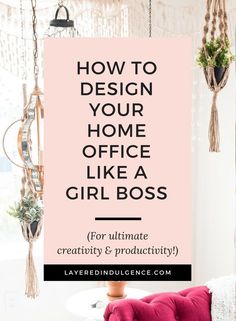 Have you always wanted a girl boss office? Check out the best décor and design tips to create a work space that keeps you motivated and productive, and looks perfectly stylish! You’ll love coming to work in your home office every day and your ideas and cr Girl Boss Office, Work Desk Decor, Workspace Decor, Feminine Office, Office Organization At Work, Boss Office, Inspiration Interior Design, Tips For Entrepreneurs, To Start A Business