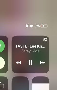 an iphone screen with the text taste lee kn stray kids on it and other icons