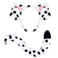 dalmatian cat ears and tail set