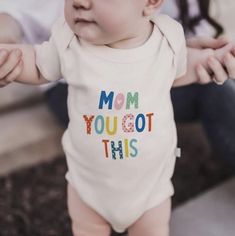 Our "Mom you got this" bodysuit is just the message we need to see - especially in the late night feedings or early morning.⁠. Grab one for a mama in your life. Just in time for Mother’s Day. #finnandemma #mothersday #mothersdaygift My First Easter, Mothersday Gifts, 3 Kids, Love Mom