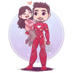 Tony And Morgan, Morgan Stark, Cute Kawaii Drawings, Marvel Fan