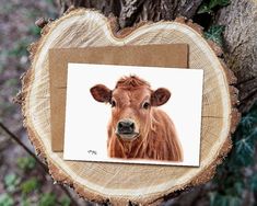 a cow is shown on a piece of wood