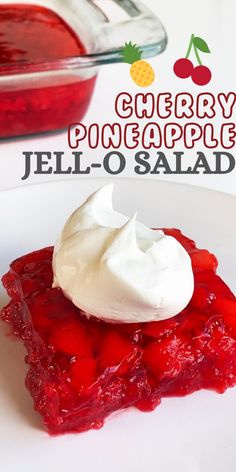 Easy Cherry Pineapple JELL-O Salad Recipe Jello Recipes With Fruit, Gelatin Salads, Black Cherry Jello, Tropical Fruit Salad Recipe, Fall Desert, Jello Pie