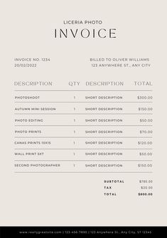 an invoice is shown on top of a white sheet with the words inside it