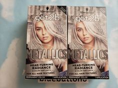 Lot (2) SCHWARZKOPF GOT2B METALLICS                       PERMANENT HAIR COLOR                                       #M71 METALLIC SILVER     Items comes from clean, smoke-free and pet-free home.                                                   Free shipping.                         Thank you for looking. Metallic Silver Hair, Got2b Metallics, Metallic Hair Dye, Schwarzkopf Got2b, Diy Hair Dye, Perfect Hair Color, Silver Hair Color, Hair Color Shampoo, Silver Items