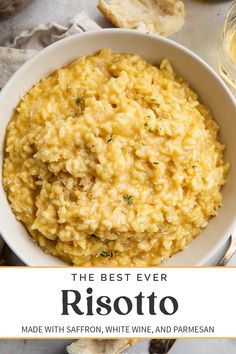 the best ever risotto made with saffroni, white wine and parmesan cheese