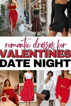 Valentines Dress For Women Classy, Valentine’s Day Outfits For Women Date Night, Valentine’s Day Date Night Outfit, Valentines Day Outfits Date Dinner, Date Night Outfit Dress Romantic, Date Night Outfit Valentines Day, Red Satin Dresses, Valentines Dinner Outfit, Valentine Accessories