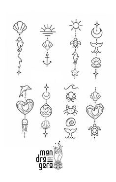 an image of different tattoo designs