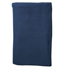 a dark blue pocket square on a white background