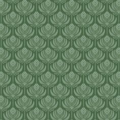 a green wallpaper with leaves on it