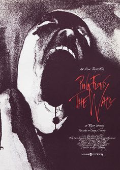 Pink Floyd The Wall Bob Hoskins, Movie Flyer, Alan Parker, Bob Geldof, Pink Floyd Graphic