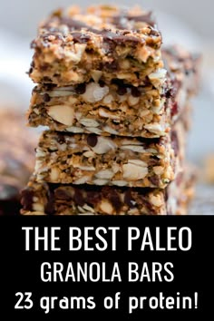 the best paleo granola bars 25 grains of protein