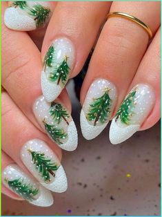 L.A. Colors  Color Craze Nail Polish 400 Marilyn This vivid, fun and flirty color is perfect for the holidays! Green Christmas Nails, Christmas Tree Nail Art, Pink Flower Nails, Classy Nail Art Ideas, Birthday Nail Designs, Tree Nail Art, Christmas Tree Nails, Festive Nail Art, Tree Nails