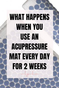 This Post is all about my experience using an Acupressure Mat every day for 2 weeks straight. All opinions on this post are my own. What is An Acupressure Mat? An Acupressure Mat (also known as a Shakti mat) is a flat, somewhat puffy mat with plastic circles sewn in that have spikes all over. Benefits Of Acupuncture Mat, Acupuncture Mat Benefits, Pemf Therapy Mat, Benefits Of Acupuncture, Acupressure Mat Benefits, Accupressure Mats, Acupuncture Mat, Shakti Mat, Types Of Muscles