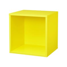 CLIC Decorative Wall Mounted Box Cube Wall and Ground Shelf | Yellow | 14.8x14.8x12.8 in Cube Wall Shelf, Cube Shelf, Unique Shelves, Shelving Solutions, Cube Shelves, Shelving Systems, Wall Shelf, Wall Colors, Wall Shelves