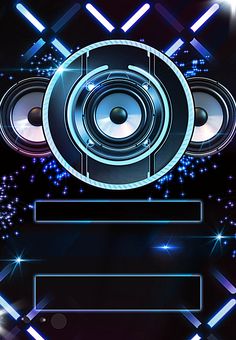 an abstract background with speakers and lights