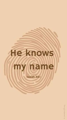 a fingerprint with the words he knows my name in arabic, and an image of a