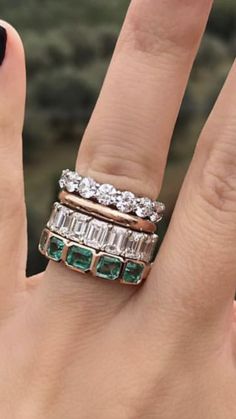 Ring Stacks, I Love Jewelry, Gorgeous Jewelry, Beautiful Rings, Ring Designs, Jewelry Inspiration, My Jewellery