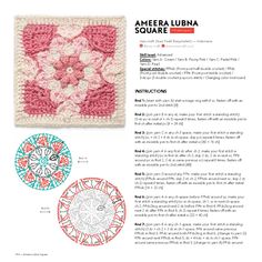 an article about crochet is featured in the magazine's page, with two circular