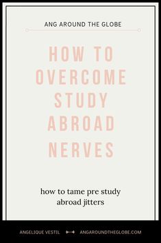 an orange and white poster with the words how to overcome study about nerves