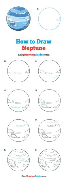 how to draw the planets and their satellites in this step - by - step drawing lesson