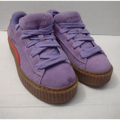 Pre-Owned In Good Condition Please Note, There Is A Stain On The Toe Of The Right Shoe And Discoloration On The Sole Of Same Shoe. Please See Pictures. Size: Us 5 Pictures Are Part Of The Description Smoke Free, Pet Friendly Environment Puma Fenty, 5 Pictures, Burnt Red, Shoes Puma, Fenty Puma, Puma Shoes, Pumas Shoes, Creepers, Womens Shoes Sneakers