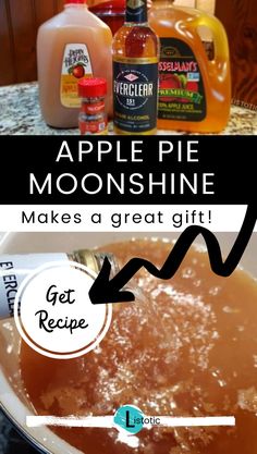 the ingredients for apple pie are shown in front of an image that says make a great gift