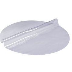 an oval plastic tray with clear plastic covering