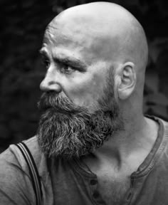 Shaved Head Bearded Men, Beard With Mustache Style, Bald And Beard, Bald With Beard Men, Bald Beard Styles, Shaved Head And Beard, Bald And Bearded Men, Bald Bearded Men, Beard Styles For Bald Men