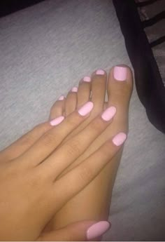 Baby Pink Nails Acrylic, Pink Pedicure, Baby Pink Nails, Light Pink Nails, Pedicures, Manicure Y Pedicure