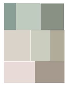 the color palette is neutral and has many different shades to choose from, including grays,