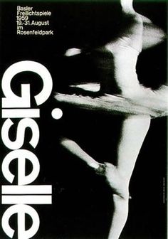 an advertisement for a ballet company with a woman in white and black on the front